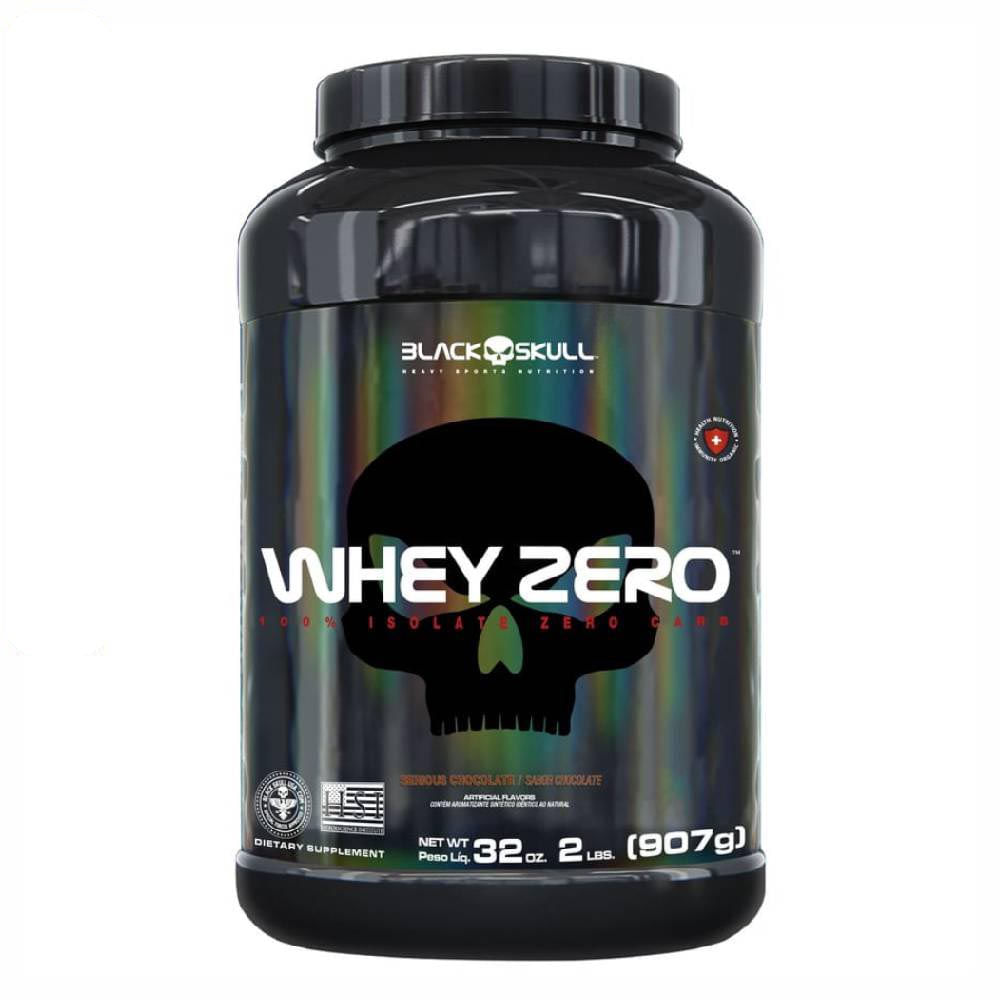 WHEY PROTEIN ISOLADO ZERO CHOCOLATE 2LBS/907G  BLACK SKULL