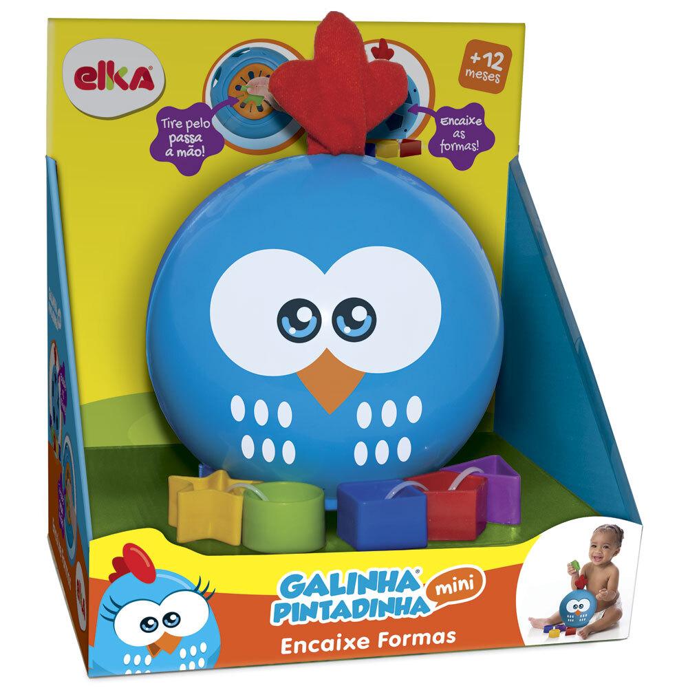 Brinquedo Infantil Encaixe Formas Galinhas Pintadinha Mini Elka