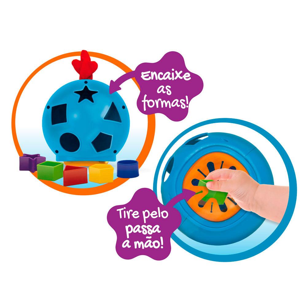 Brinquedo Infantil Encaixe Formas Galinhas Pintadinha Mini Elka