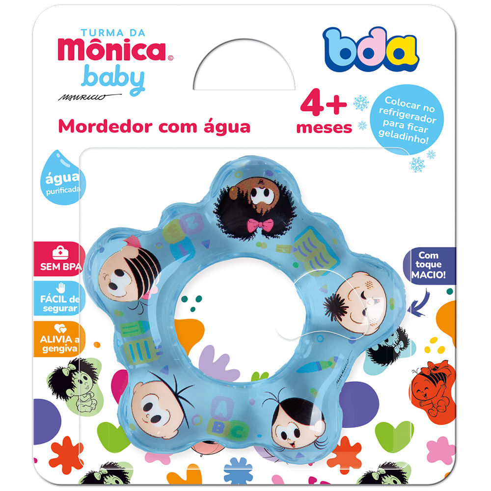 Mordedor de Bebê com Água Turma da Mônica Baby Toyster BDA Azul