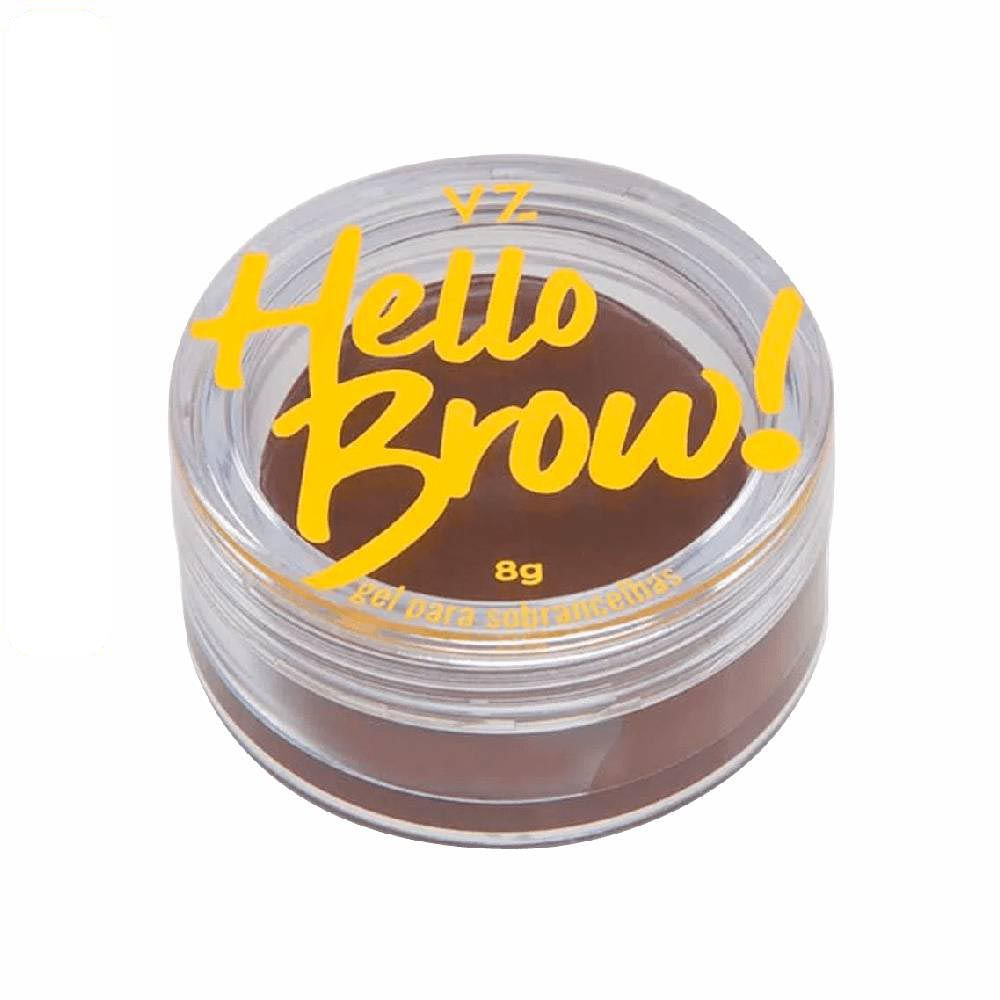 Gel Para Sobrancelhas Vizzela Hello Brow! Marrom Escuro 8g