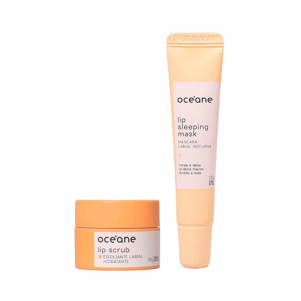 Kit Océane Máscara Labial Noturna + Esfoliante Labial Scrub
