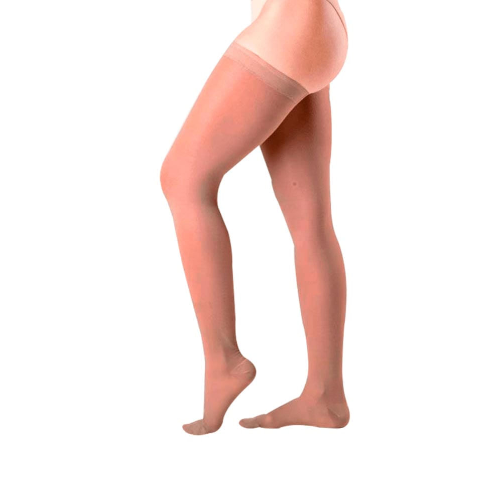 Meia Attiva Alta Compressão 20-30 Mmhg Coxa Natural Escuro Tam M