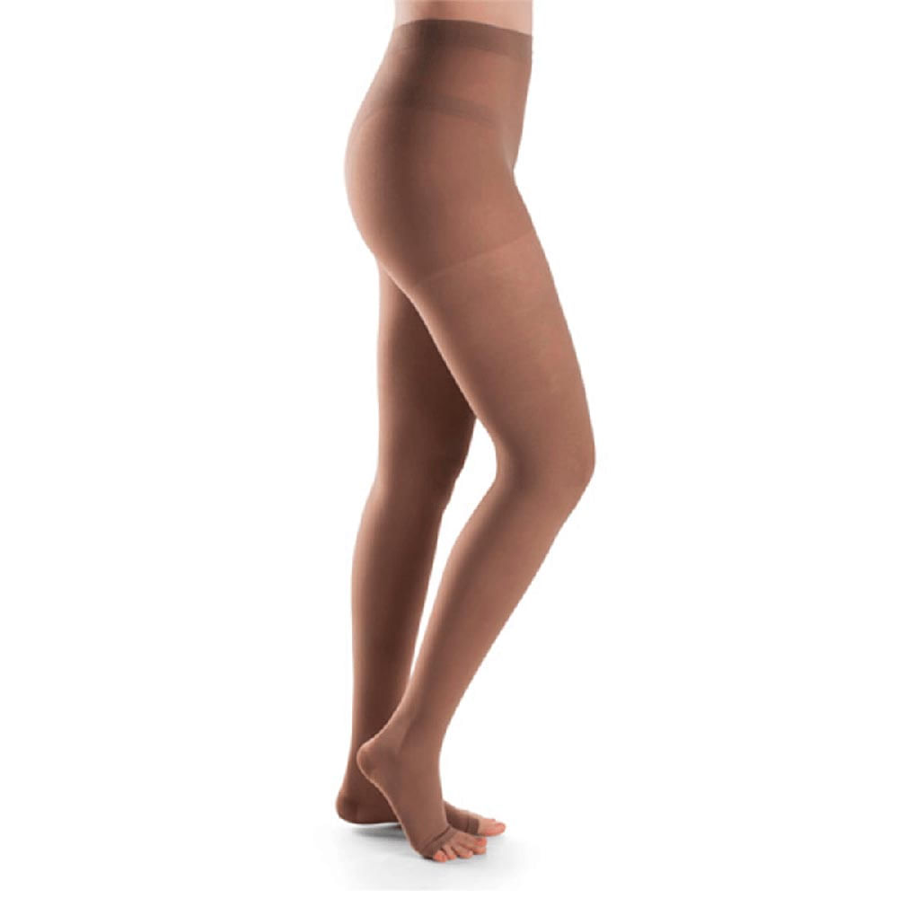 Meia Calça Attiva Média Compressão 18-21 Mmhg Coxa Natural Escuro Tam Gg