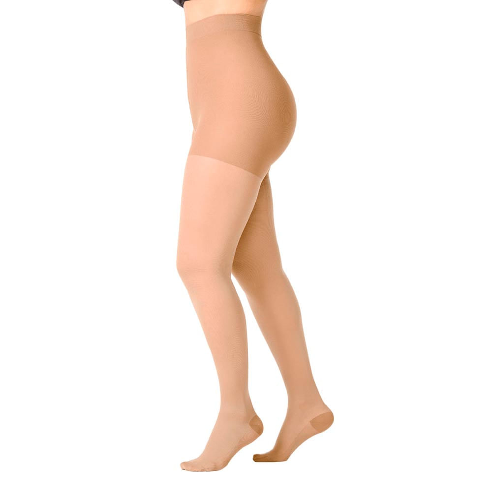 Meia Calça Attiva Alta Compressao 20-30 Fem Fechada Natural Escuro Tam GG