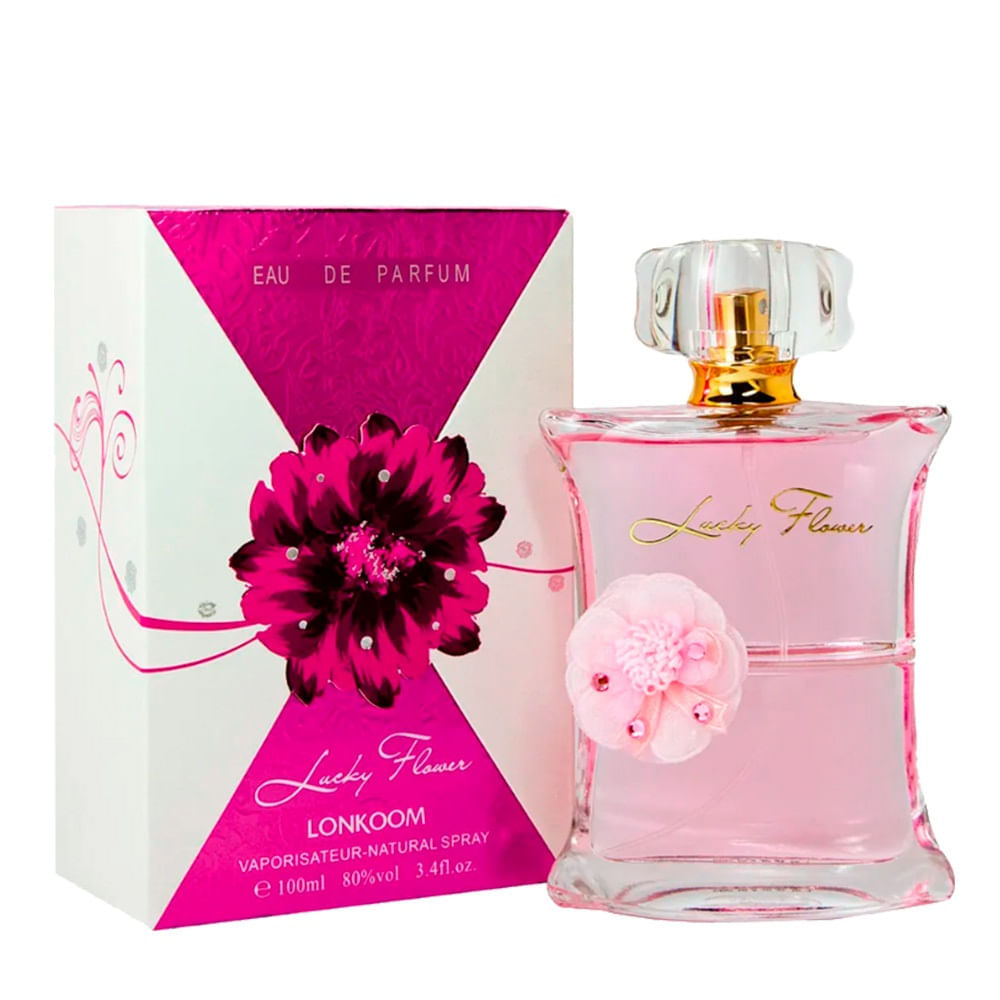 Perfume Feminino Lucky Flower De Lonkoom Eau De Pafum  100 ml