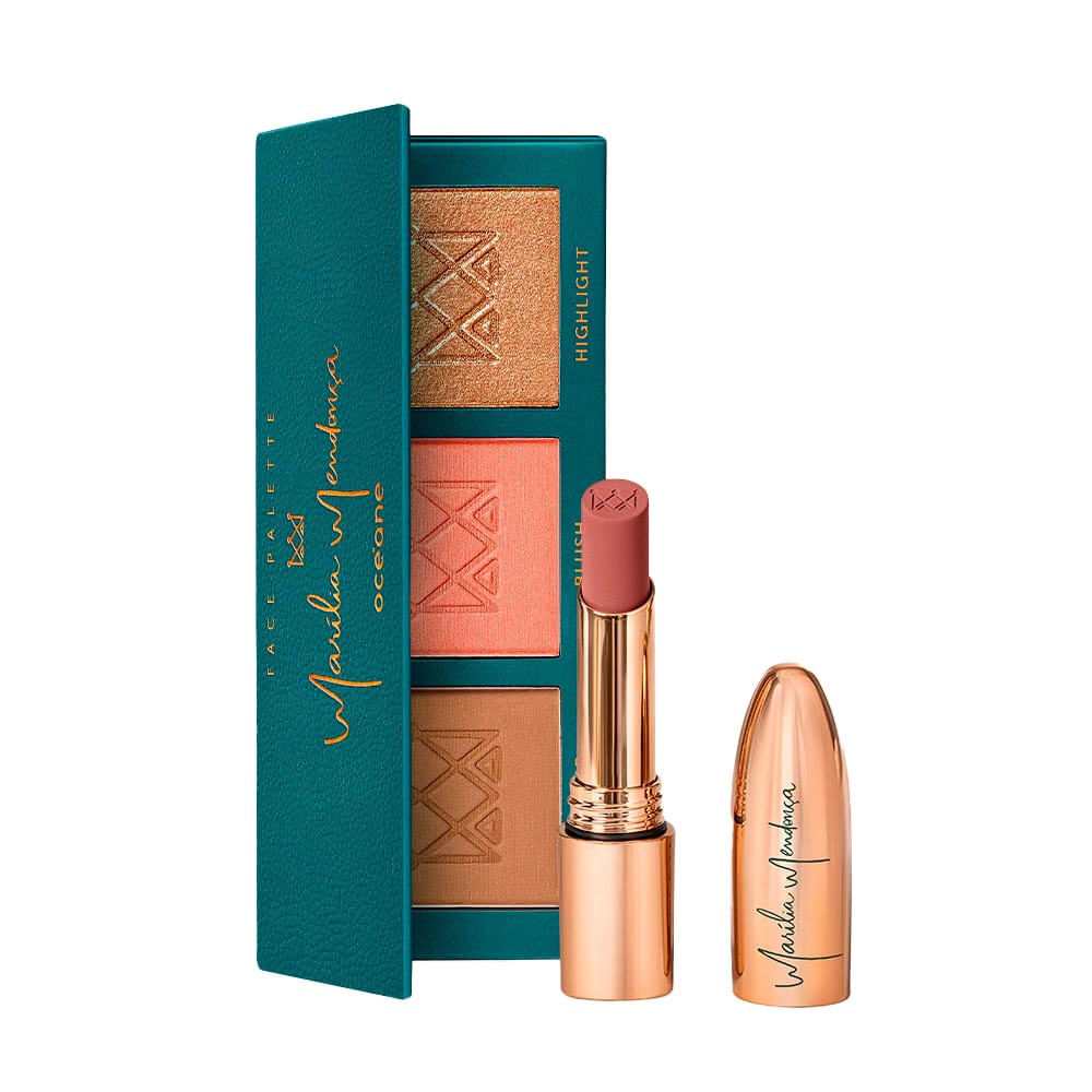 Kit Marília Mendonça By Océane Paleta Multifuncional + Batom Matte Nude