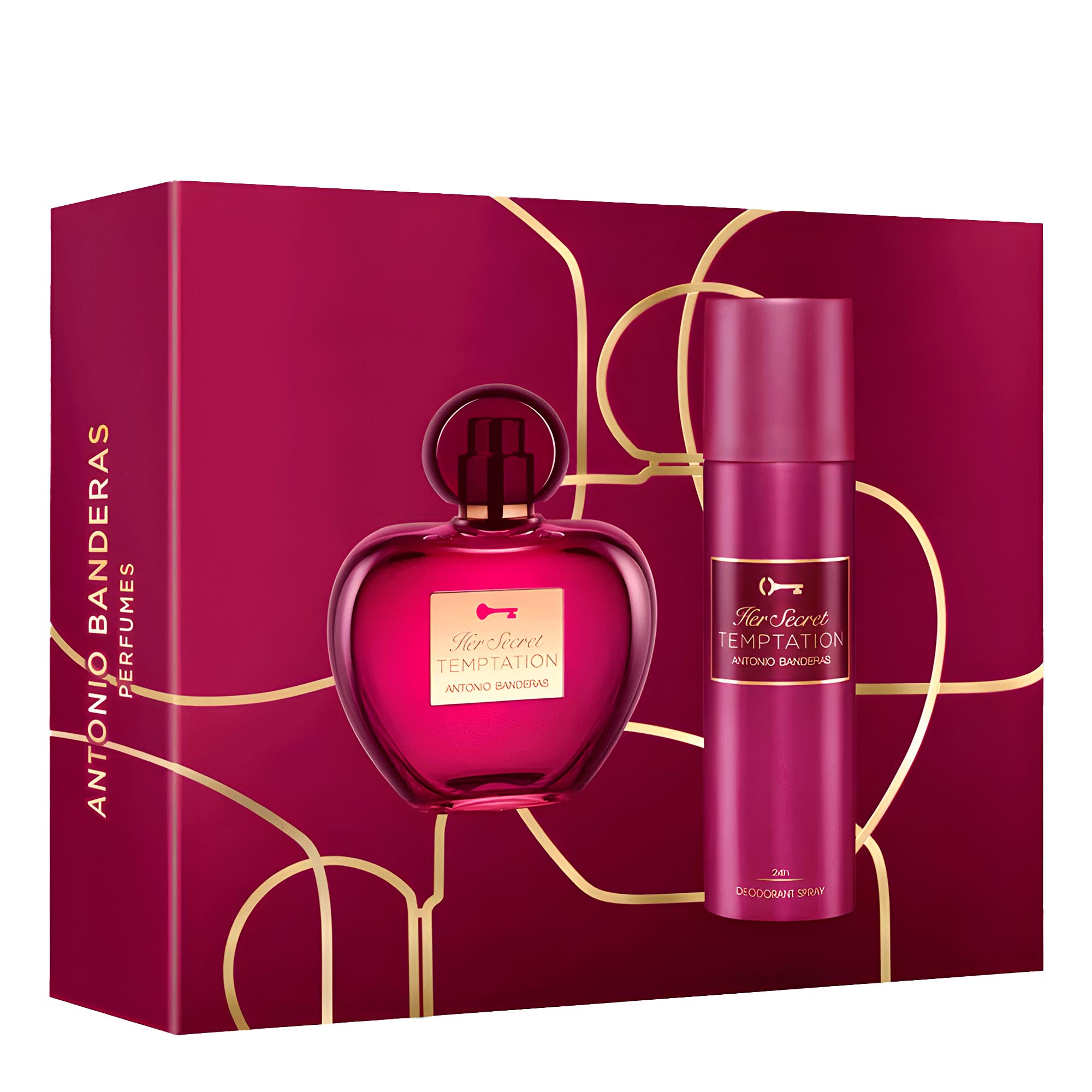 Kit Her Secret Temptation Feminino Antonio Banderas Eau De Toilette 80ml + Desodorante 150ml