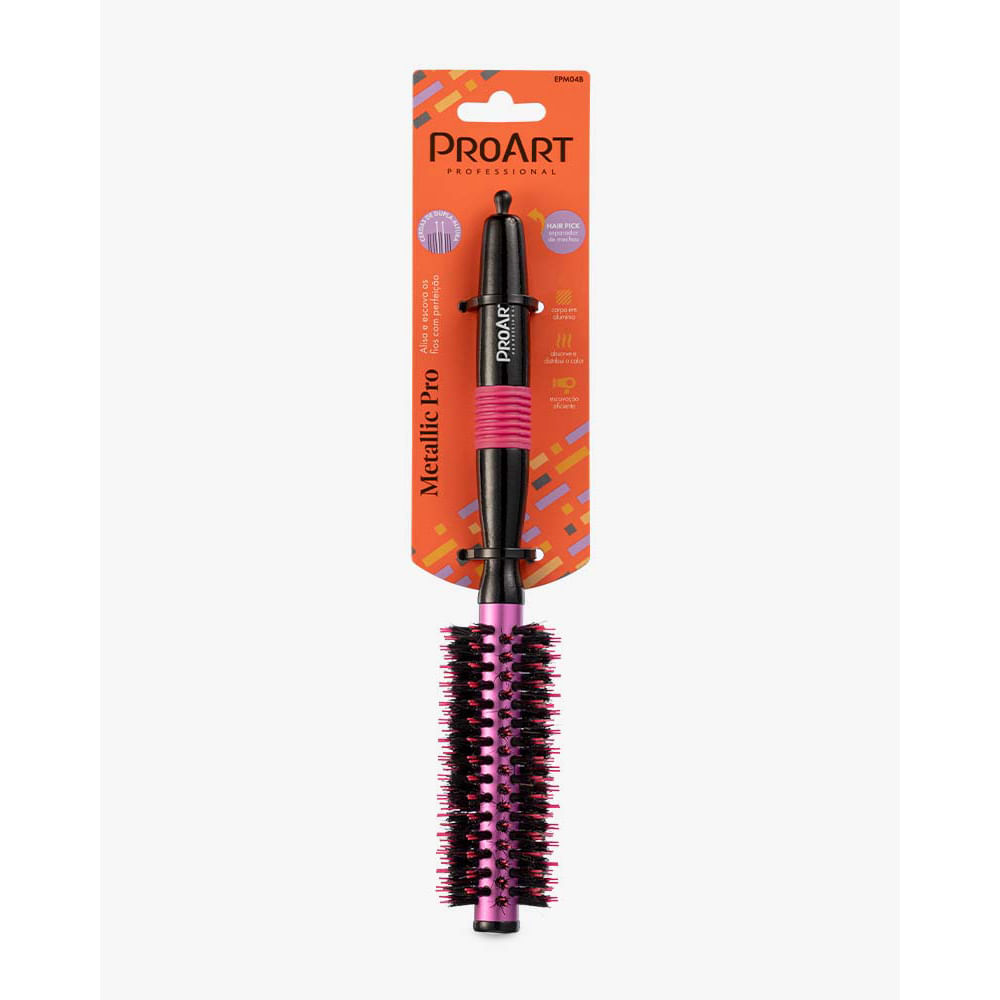 Escova Profissional Metálica ProArt 15mm Rosa