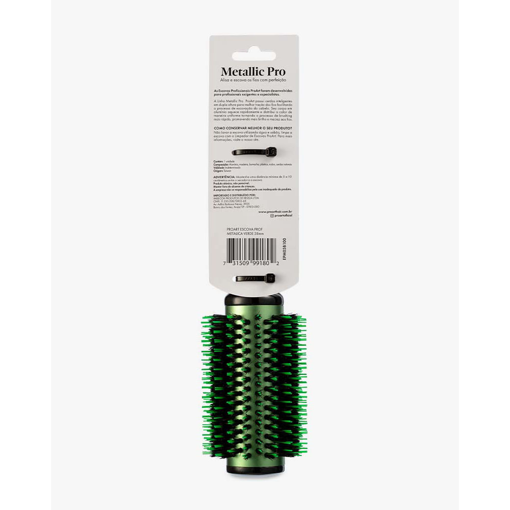 Escova Profissional Metálica ProArt 38mm Verde