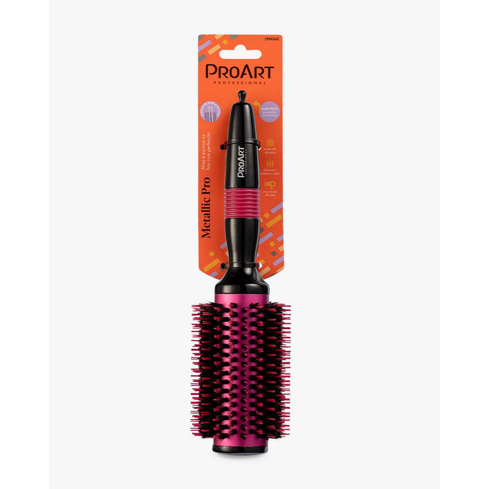 Escova Profissional Metálica ProArt 38mm Rosa