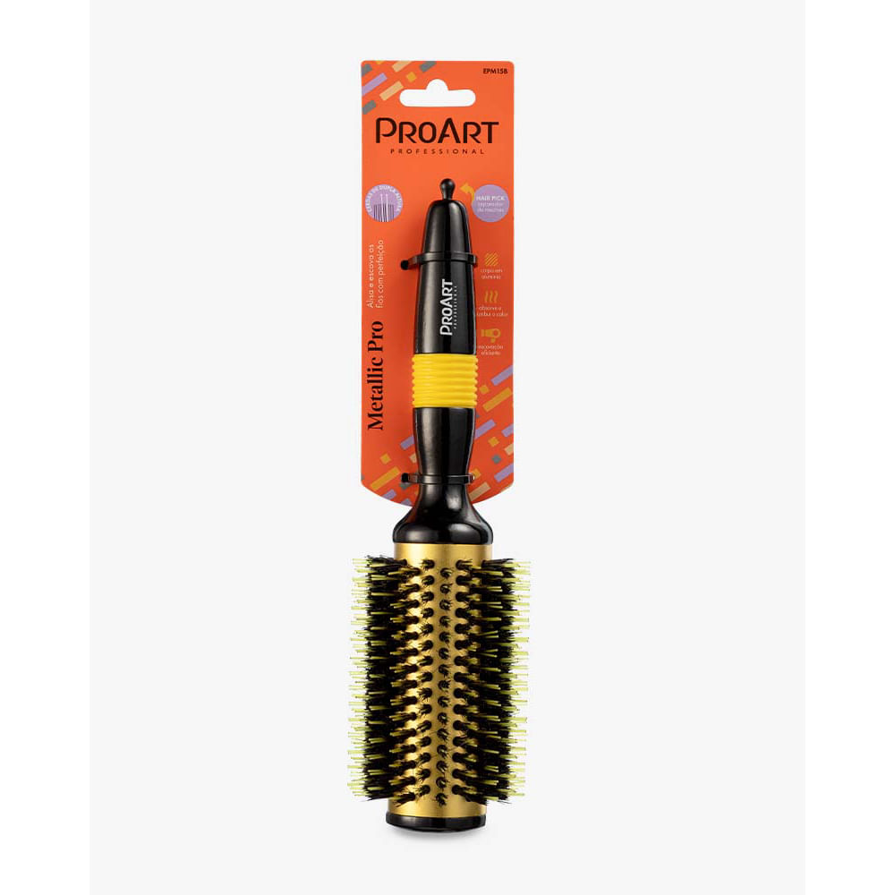 Escova Profissional Metálica ProArt 38mm Amarela