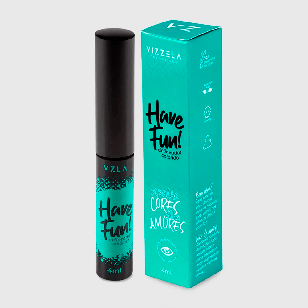 Delineador  Vizzela Have Fun! Verde 3,5ml