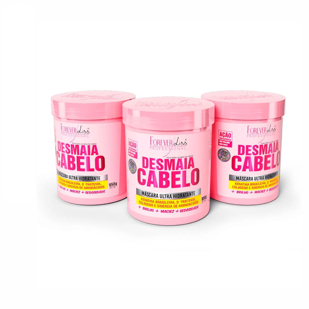 Máscara Capilar Ultra Hidratante Desmaia Cabelo Forever Liss 950g
