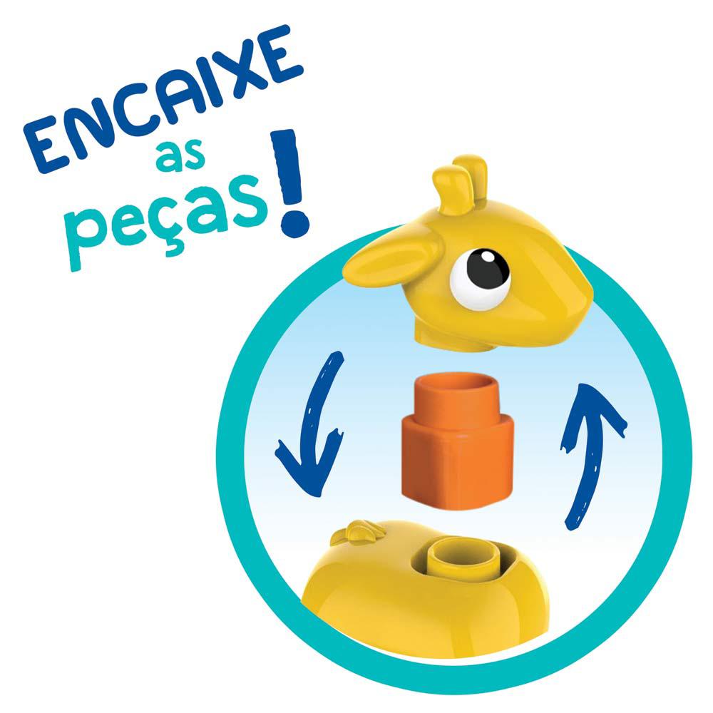 Brinquedo Educativo Blocos de Montar Fofo Blocos Gina Elka