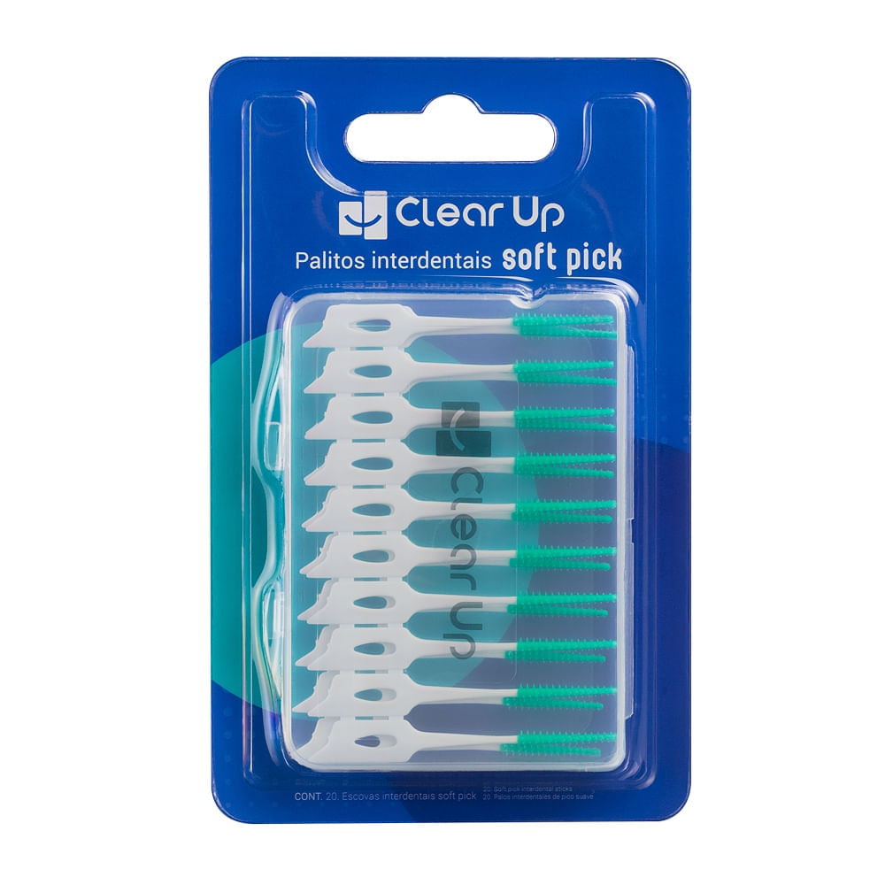 Palitos Interdentais Soft Picks 20 unidades Clear Up Multi Saúde HC601