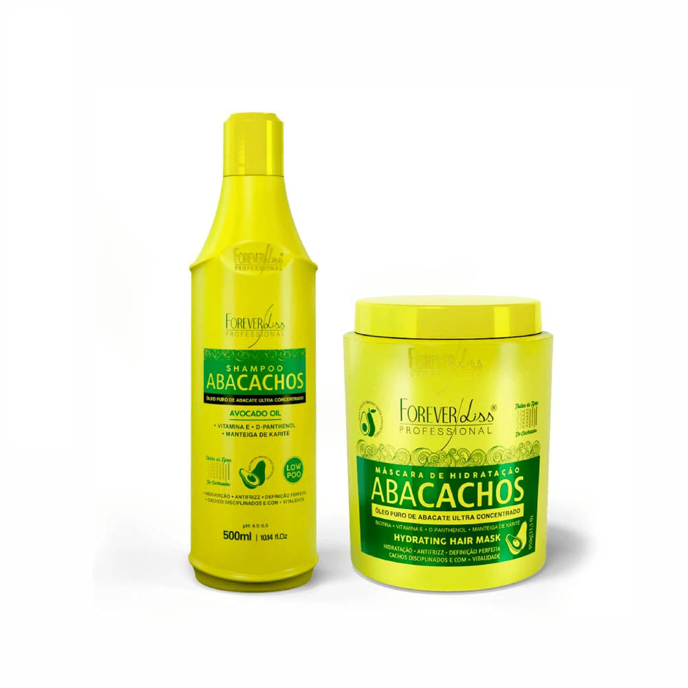 Kit Forever Liss Abacachos Shampoo 500Ml + Máscara Capilar 950g