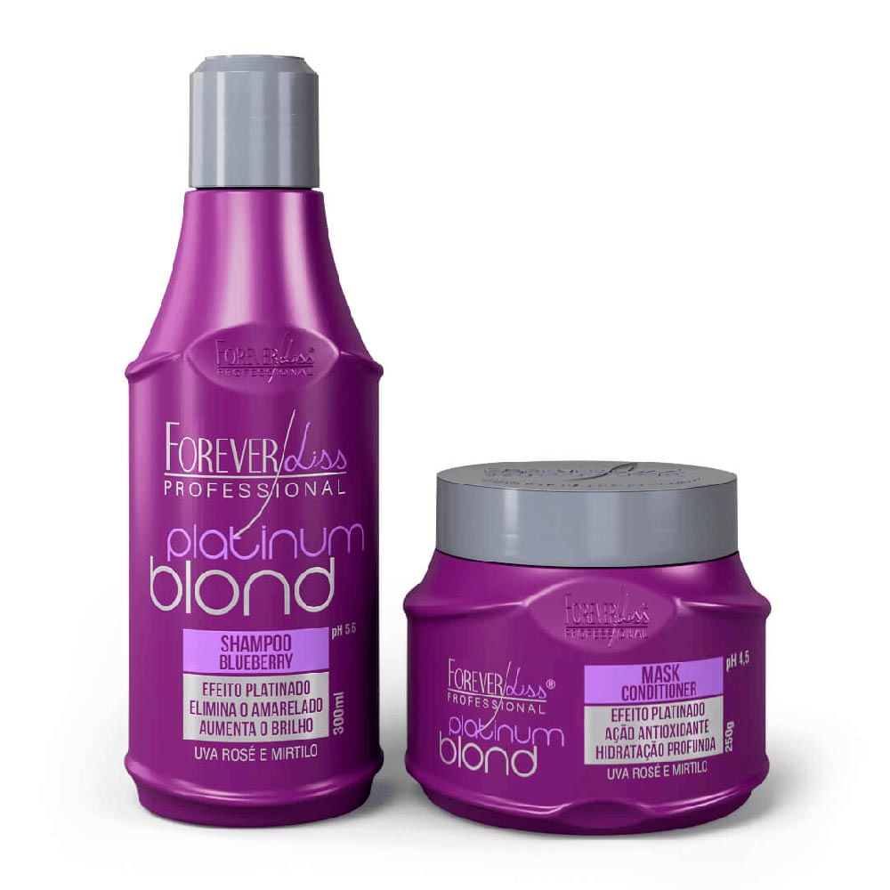 Kit Platinum Blond Manutenção Desamarelador Forever Liss