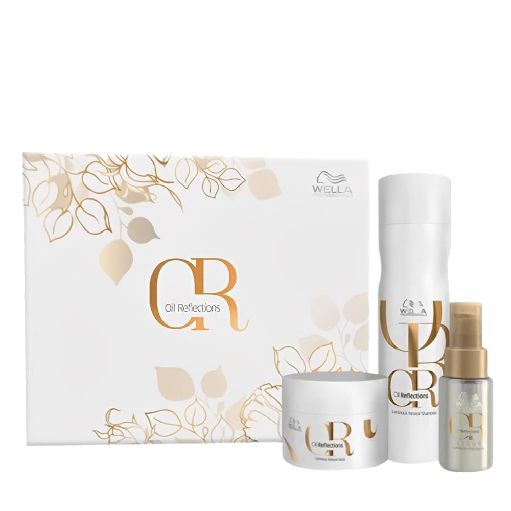 Kit Wella Professionals Oil Reflections Shampoo 250ml + Óleo Capilar 30ml + Máscara Capilar 150ml