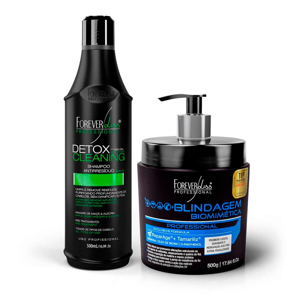 Kit Blindagem Biomimética com Shampoo Detox Forever Liss - PanVel Farmácias