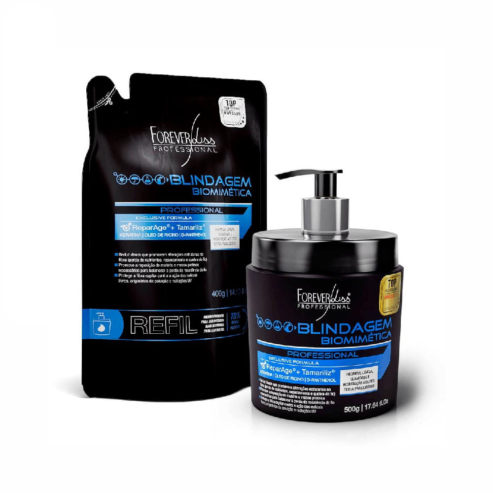 Combo Máscara Blindagem Capilar Biomimética + Refil Forever Liss