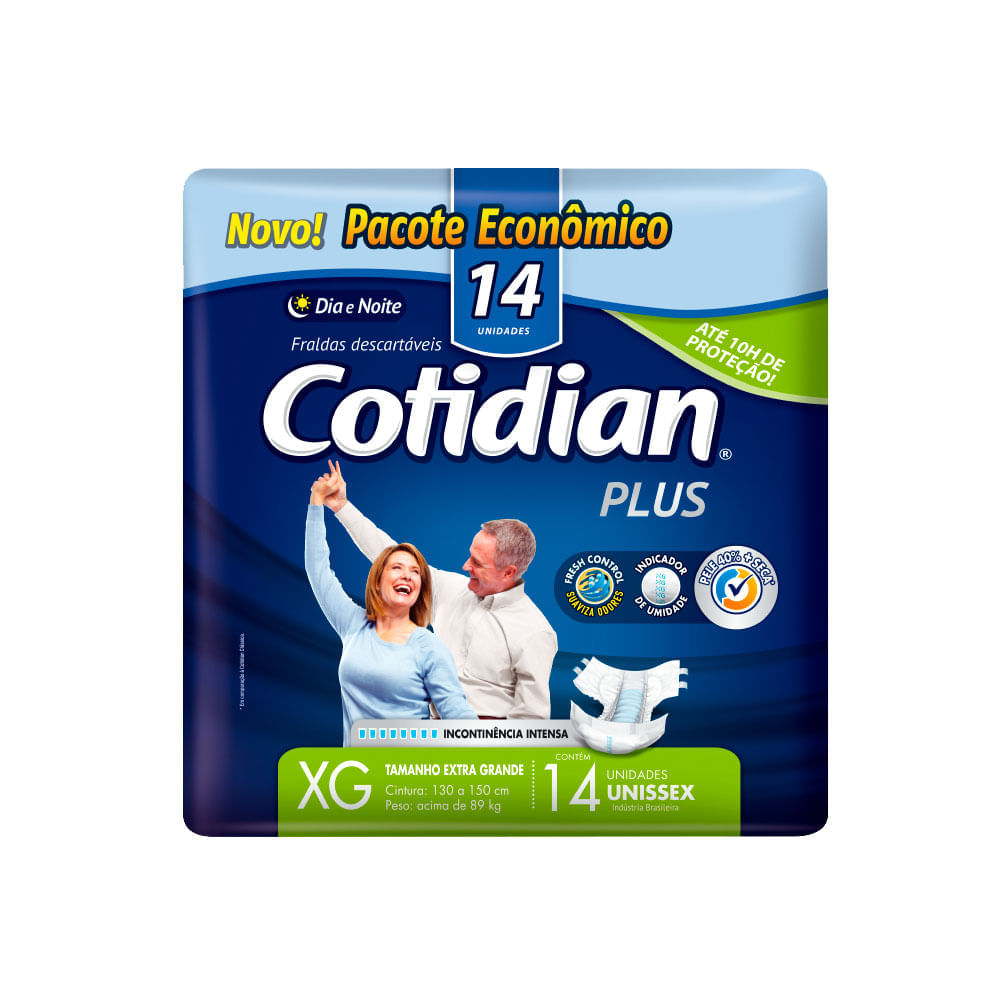 Fralda Cotidian Plus Xg 14 Unidades