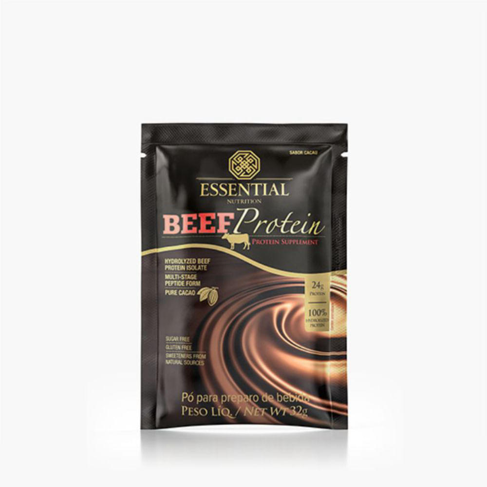 Suplemento Proteico Beef Protein Cacao Essential Nutrition 15x32g