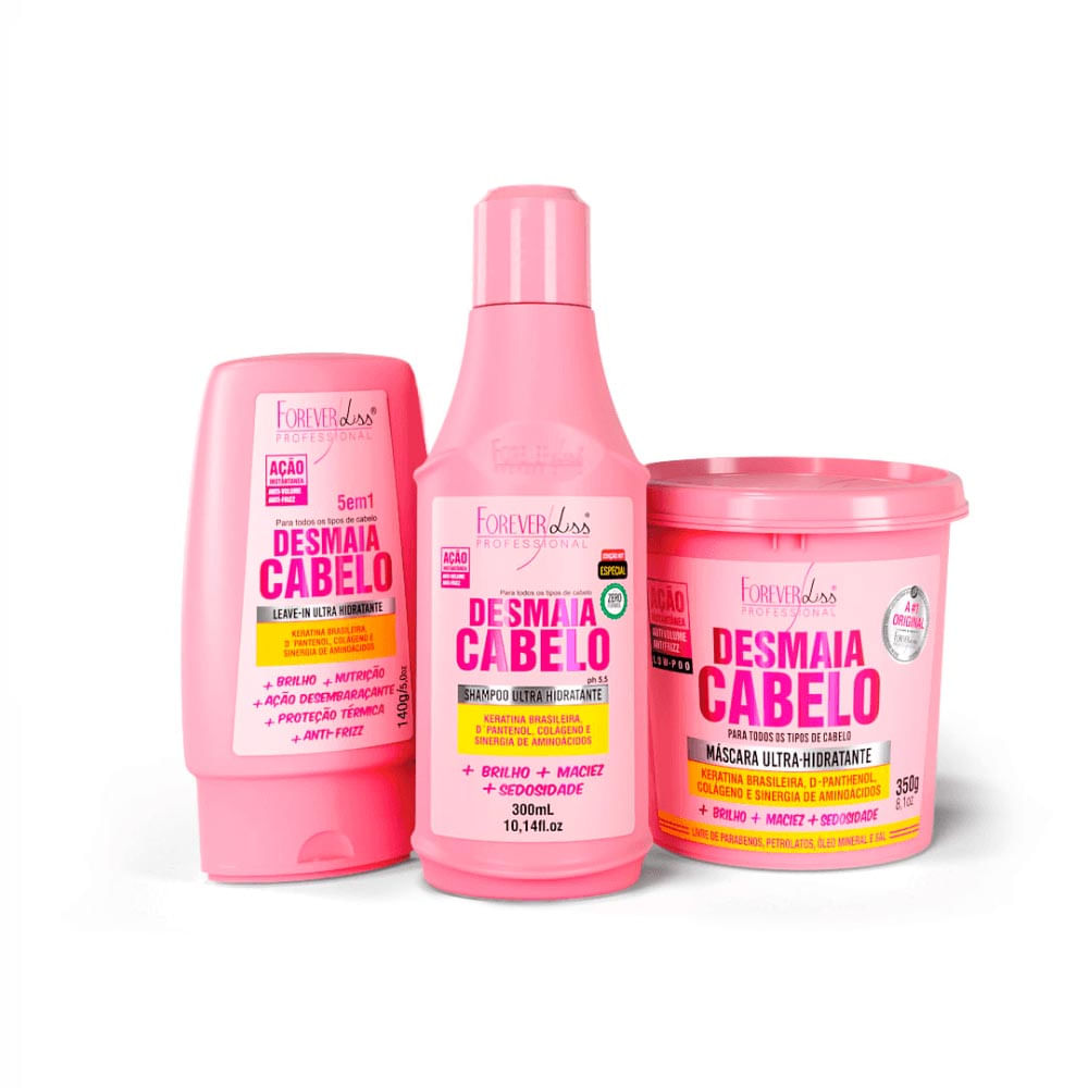 Kit Desmaia Cabelo Anti Frizz e Volume Forever Liss