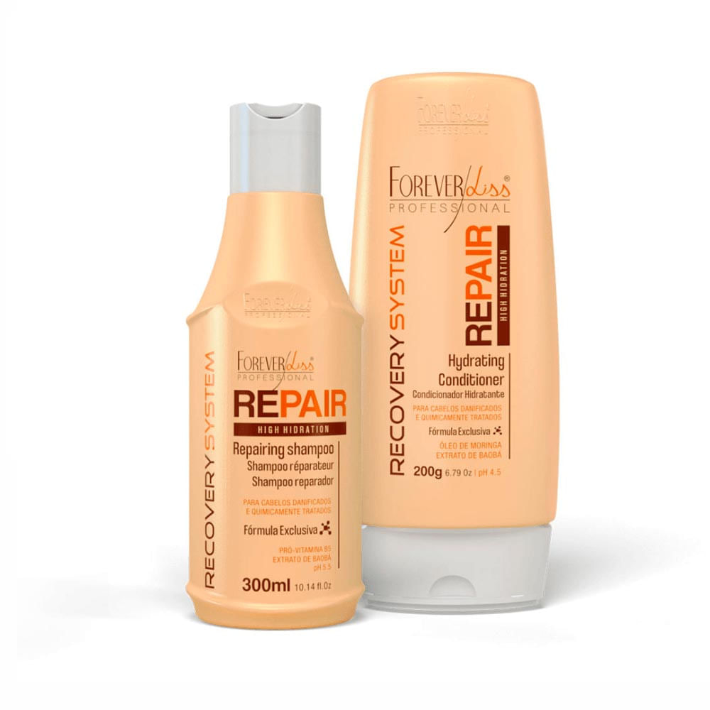 Kit Forever Liss Force Repair Shampoo 300Ml + Condicionador 200g