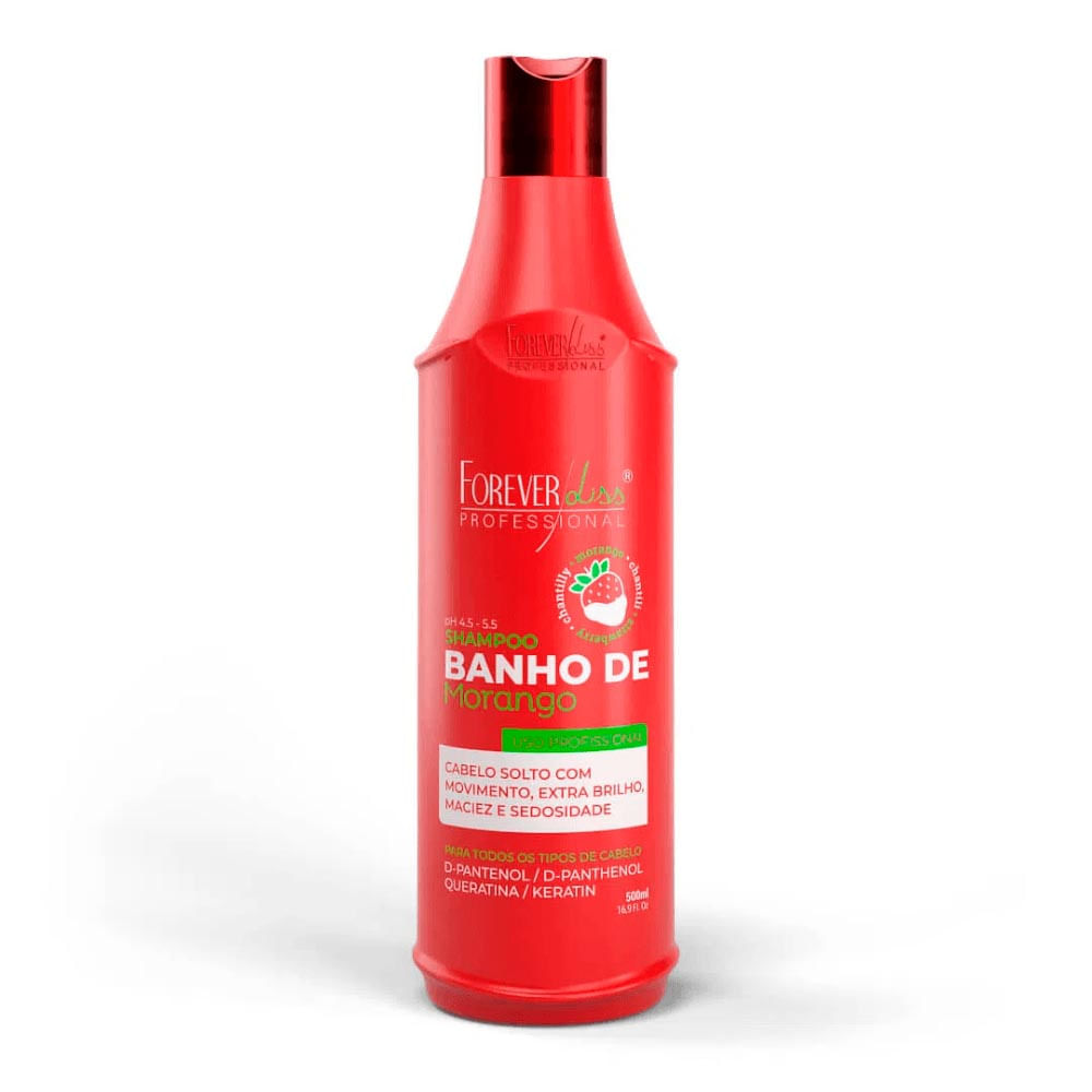 Shampoo Forever Liss Banho De Verniz Morango 500Ml