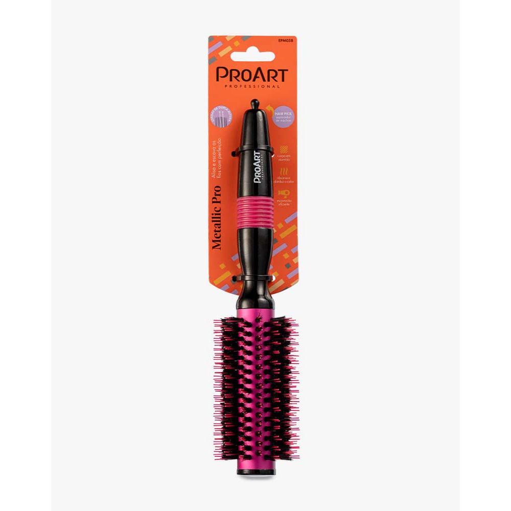 Escova Profissional Metálica ProArt 25mm Rosa