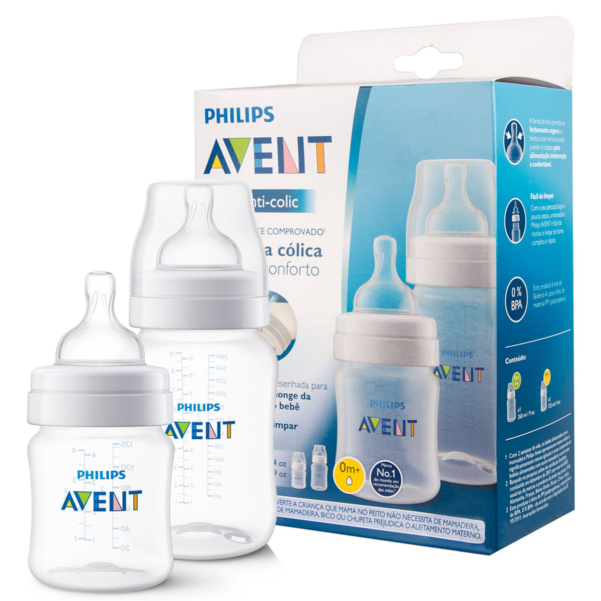 Mamadeira Classic Cristal Philips Avent 125ml + 260ml Cristal