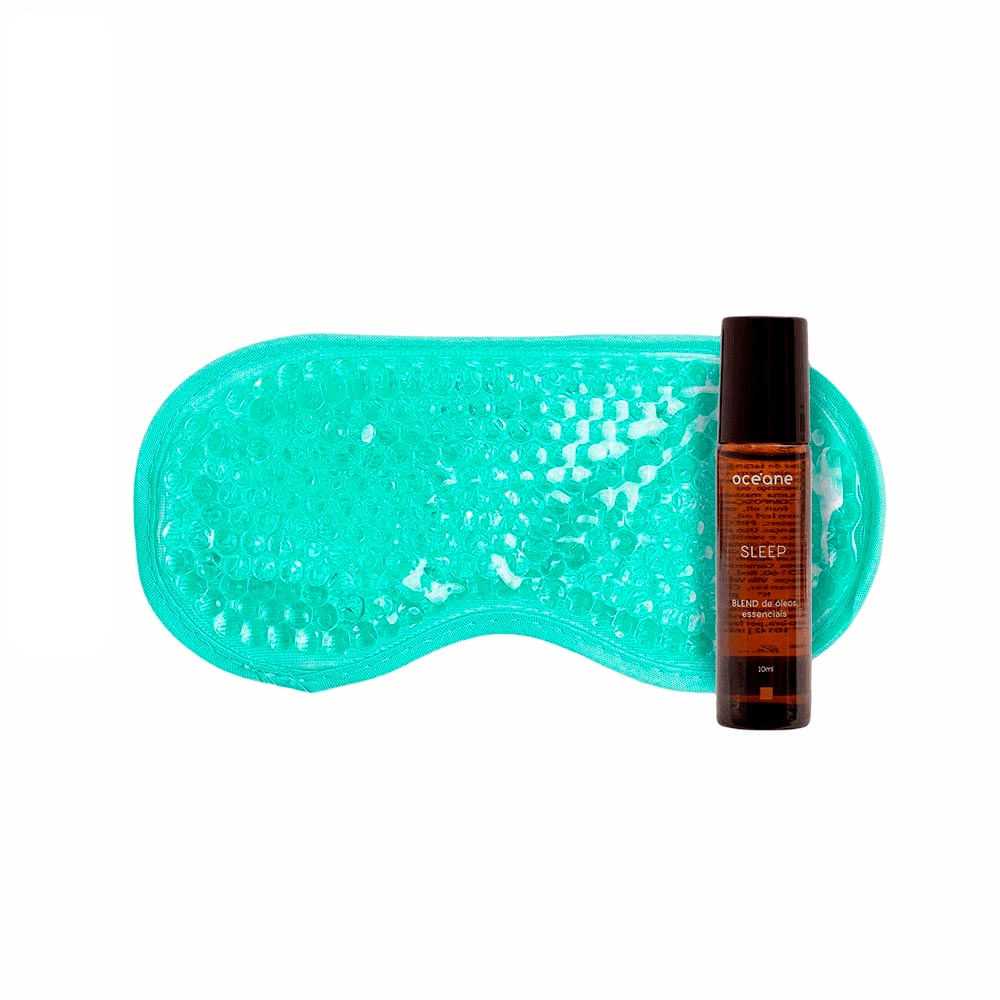 Kit Blend de Óleos Essenciais Sleep + Máscara para Olhos em Gel Verde Océane