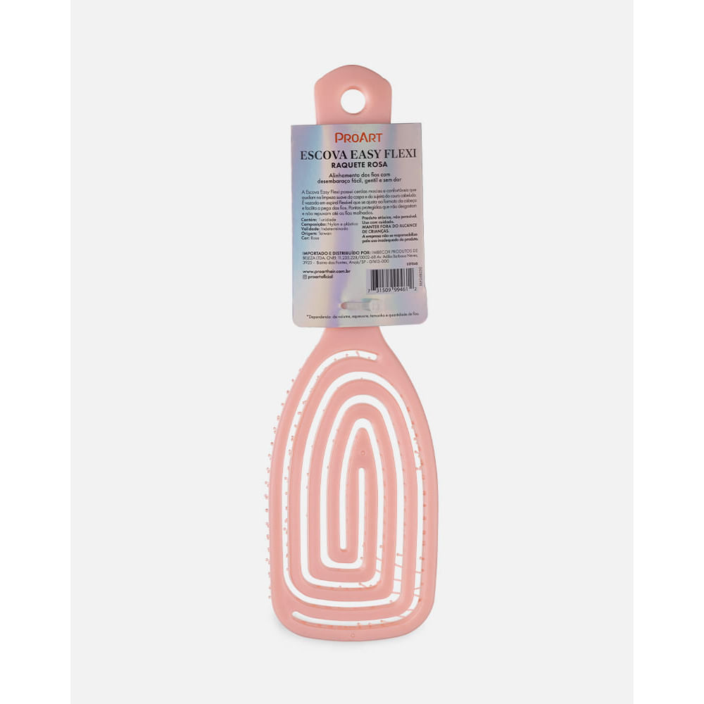 Escova Raquete Easy Flexi ProArt Rosa