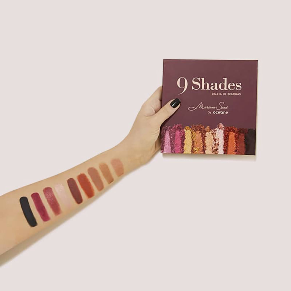 Kit Mariana Saad By Océane Paleta De Sombras 9 Shades + Esponja De Maquiagem