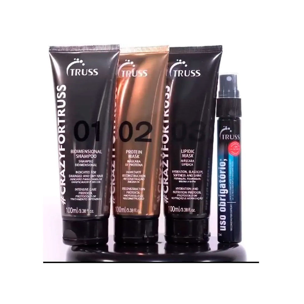 Kit Crazy for Truss Tratamento Capilar 4 em 1