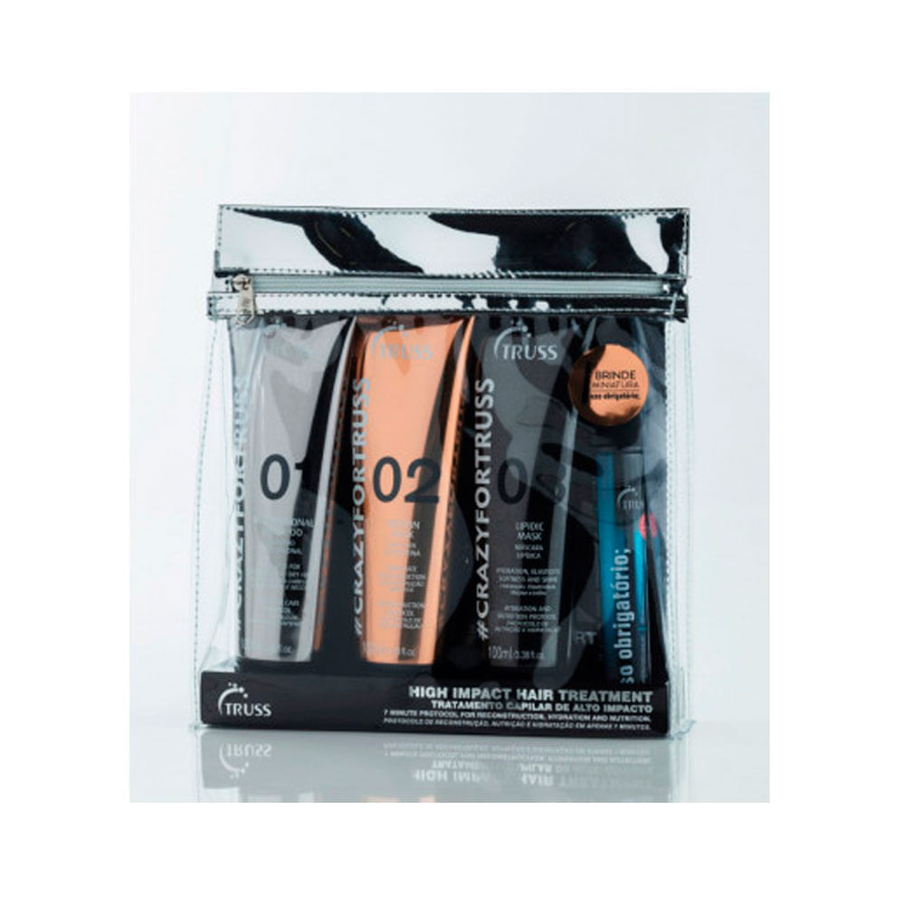 Kit Crazy for Truss Tratamento Capilar 4 em 1