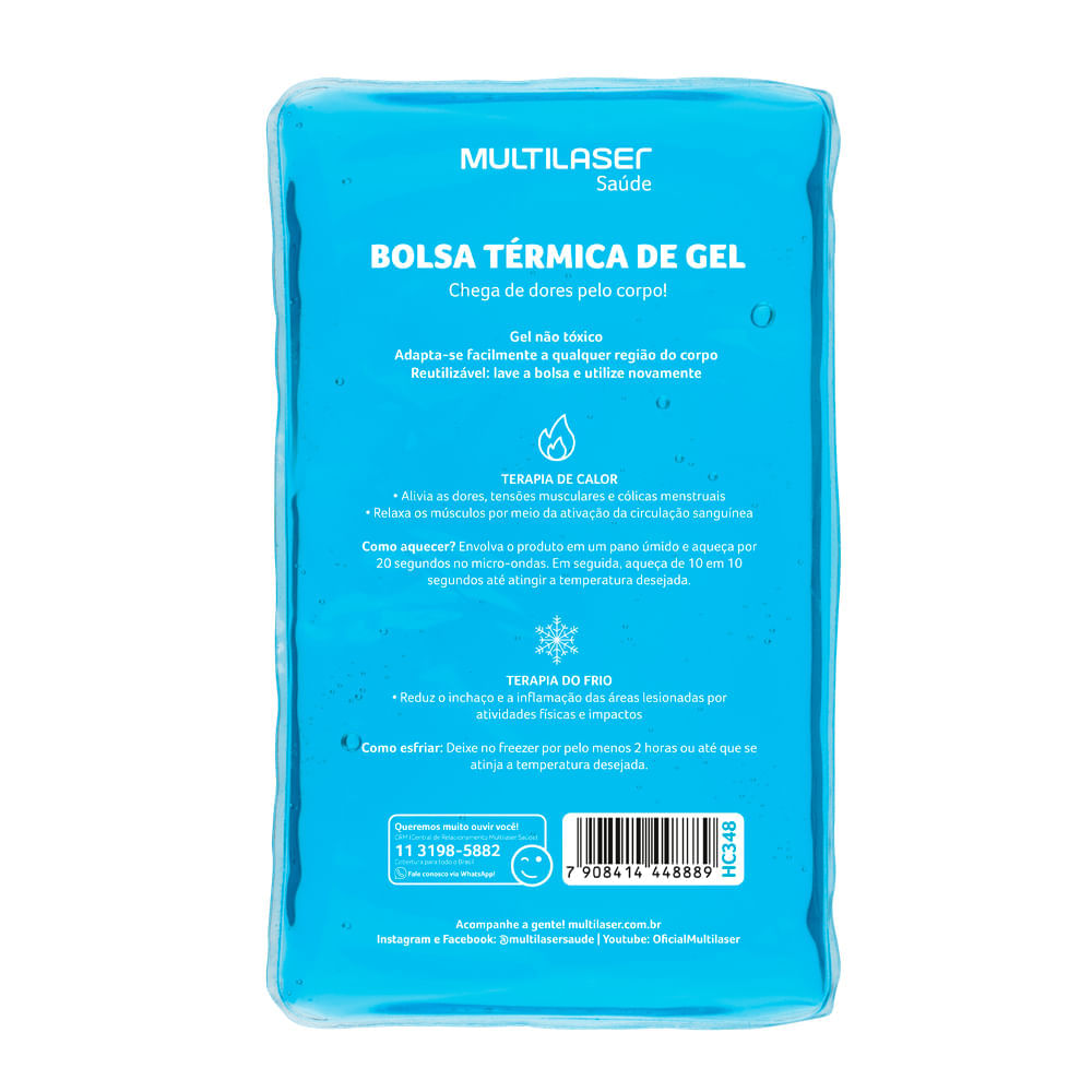 Bolsa Térmica Transparente em Gel Tamanho M Multi Saúde HC348