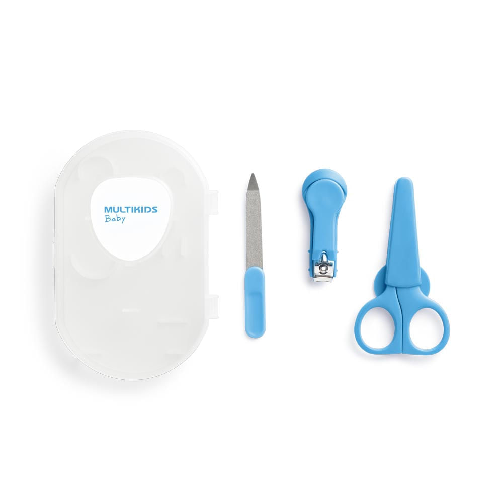 Kit Cuidados no Estojo Higiênico Perfect Baby Azul Multikids Baby BB1085