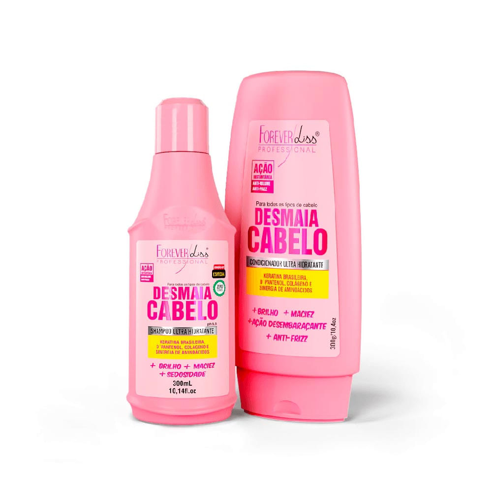Kit Forever Liss Desmaia Cabelo Shampoo 300Ml + Condicionador 300Ml