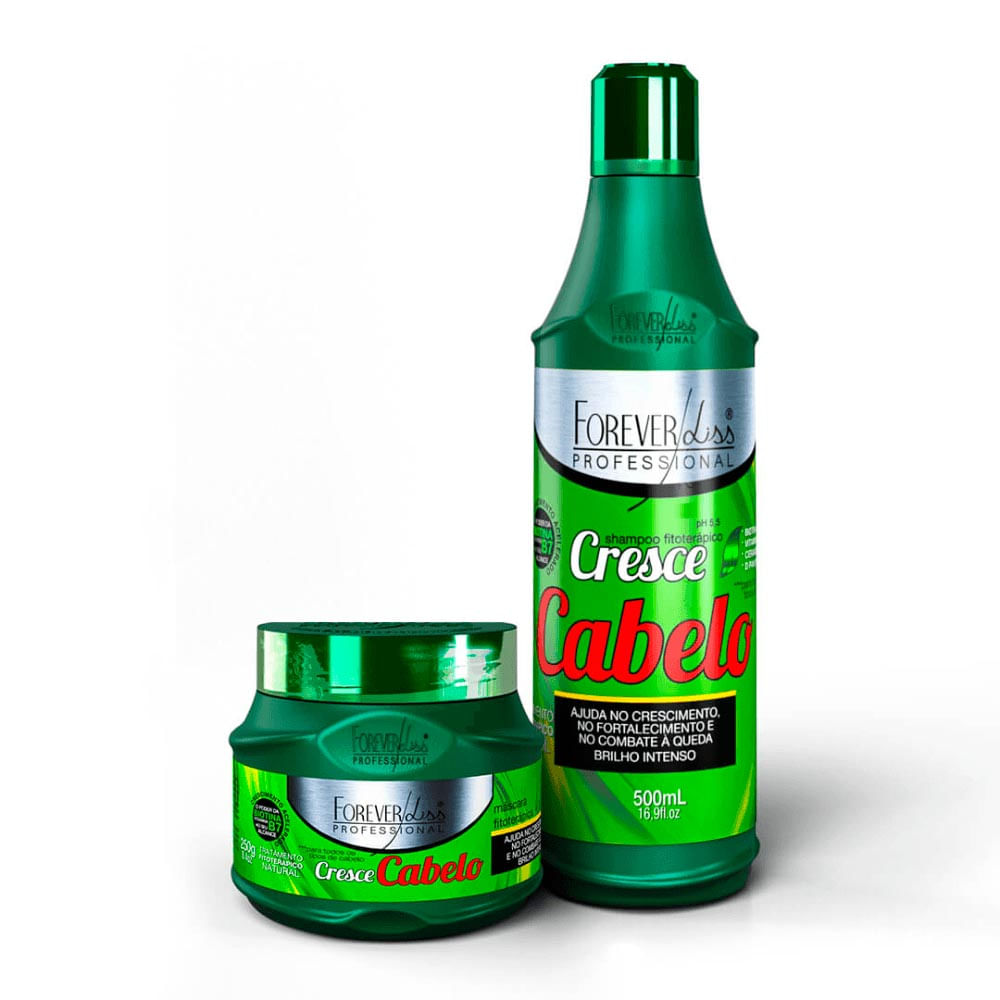 Kit Forever Liss Cresce Cabelo Shampoo 500ml + Máscara 250g