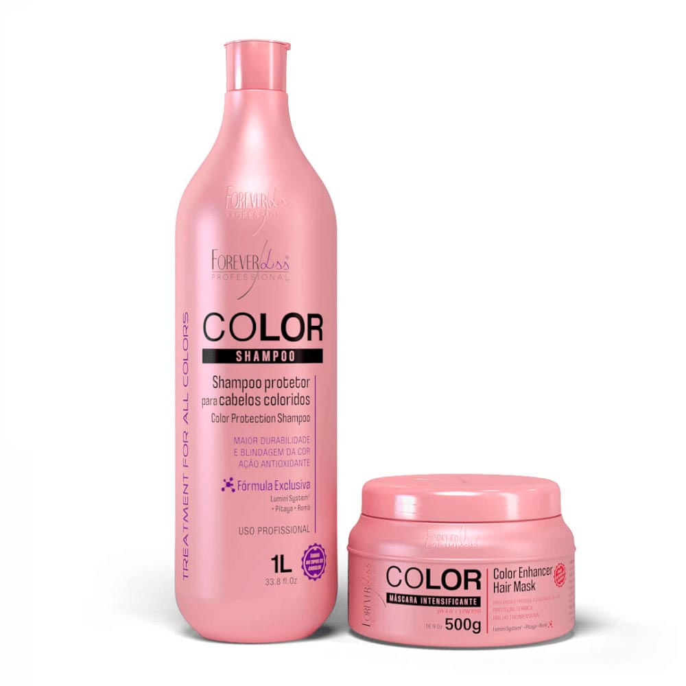 Kit Forever Liss Color Shampoo 1L + Máscara 500g