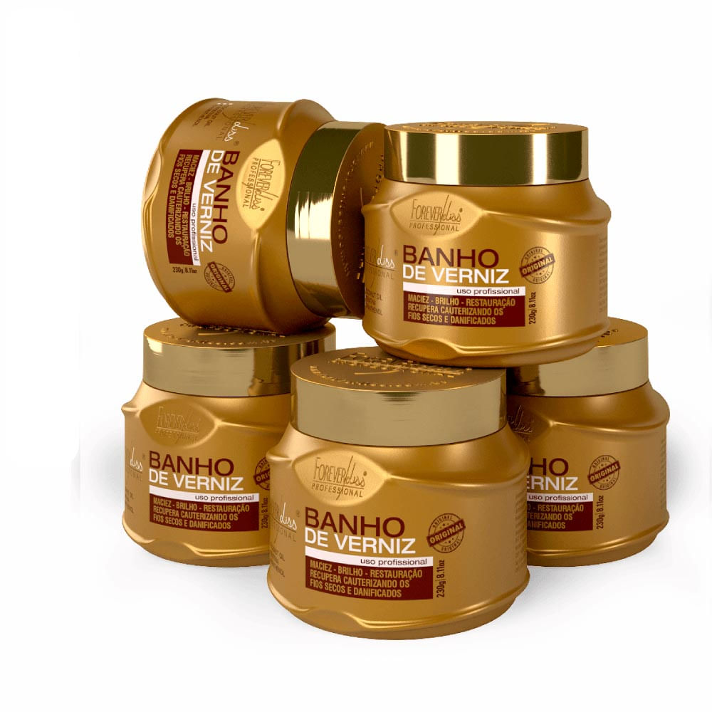 Kit Forever Liss Máscaras Banho De Verniz 230g 5 Unidades