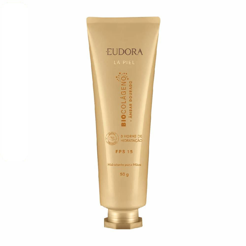 Hidratante Para Mãos Ambar Dourado Eudora La Piel Fps 15 50g
