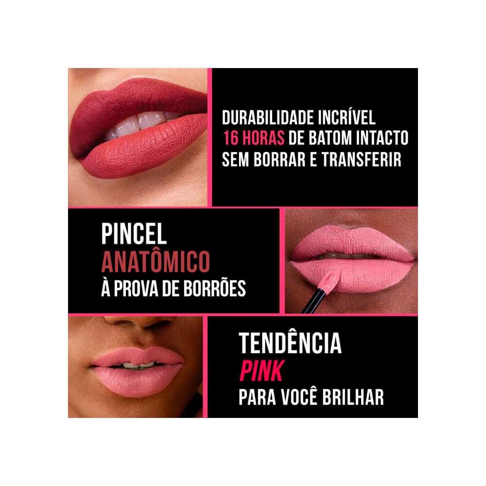Batom Líquido Maybelline Superstay Matte Ink Pink Edition 5ml Cor Ringleader