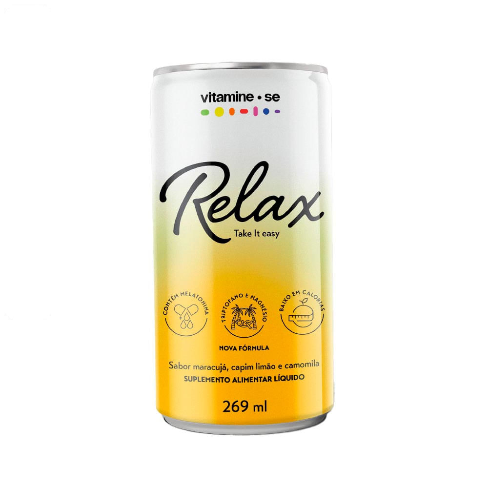 Bebida Funcional Relax Maracujá, Capim Limão e Camomila Vitamine-se 6un
