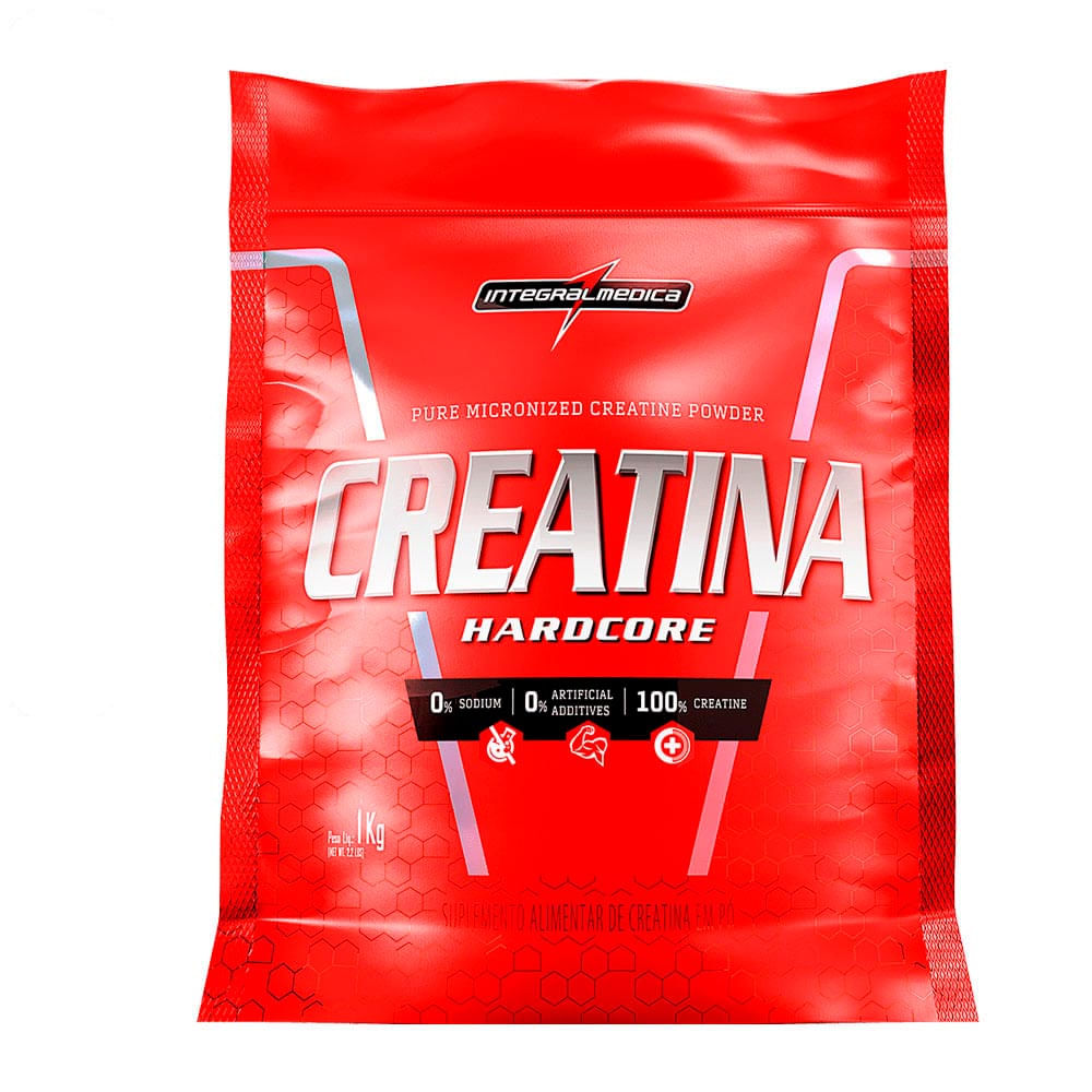 Suplemento Alimentar Creatina Hardcore Integralmédica Pouch com 1kg
