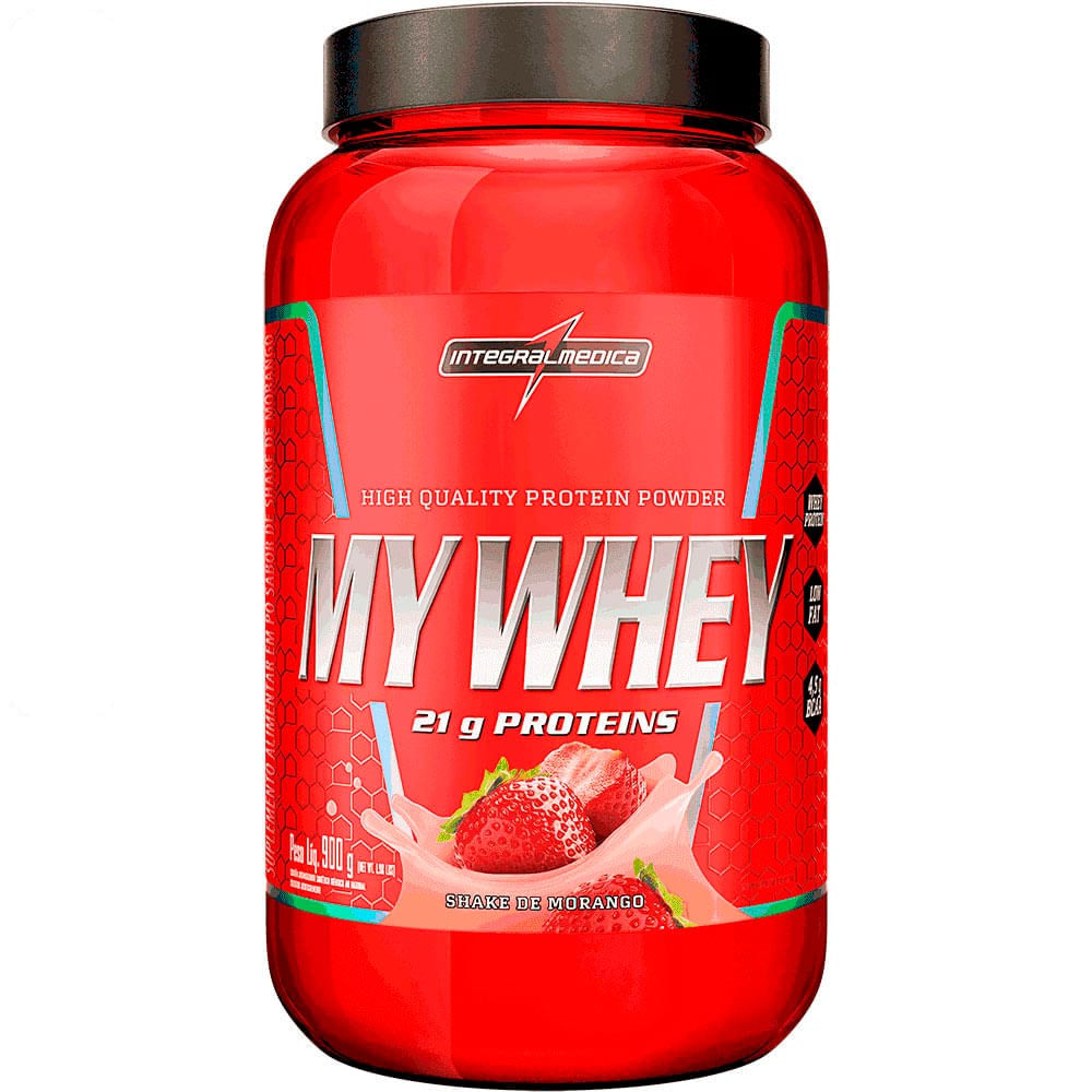 Suplemento Alimento My Whey Pó Integralmédica Shake de Morango