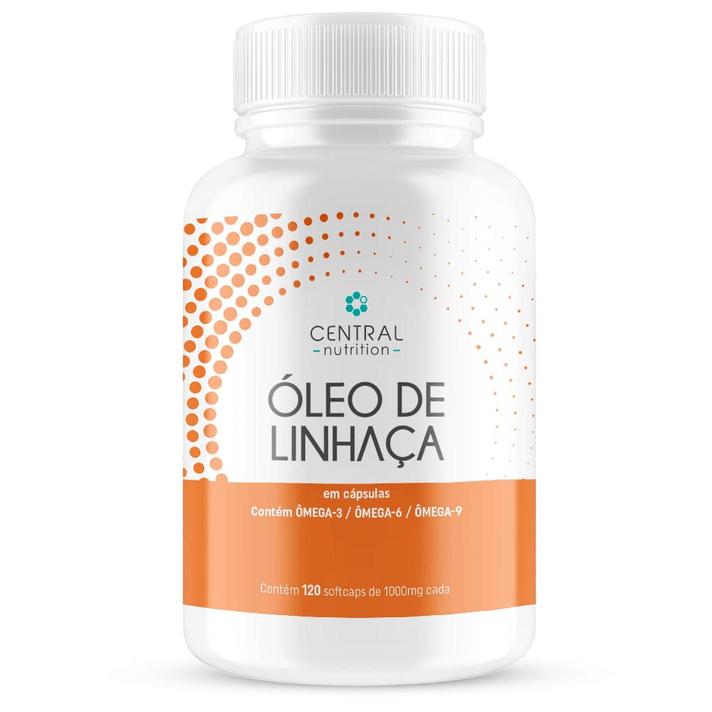 Óleo de Linhaça Central Nutrition 120 Cápsulas de 1000mg