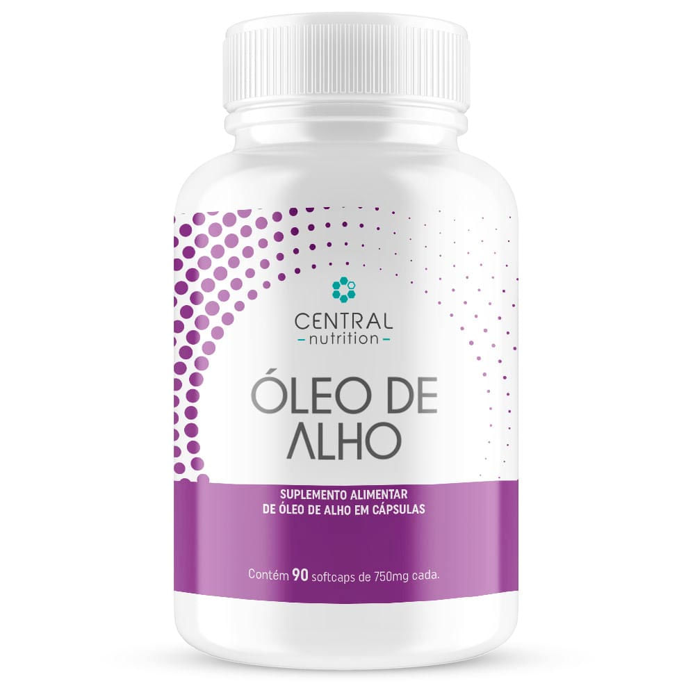 Óleo de Alho Central Nutrition 90 Cápsulas de 500mg